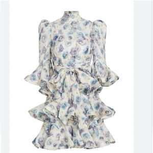 Zimmermann Tama Tiered mini dress sz 1